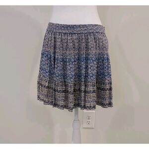 BCBG Womens M Paula Skater Skirt Colbalt Blue Y2K Boho Festival